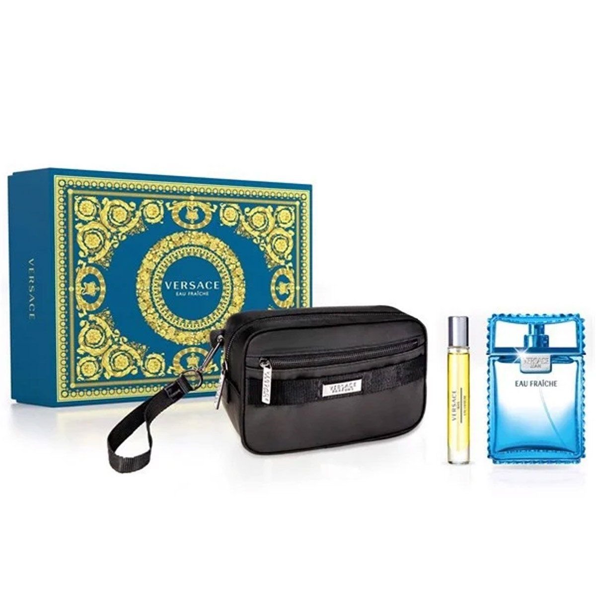  Gift Set Versace Man Eau Fraiche 3pcs ( EDT 100ml & EDT 10ml & Túi ) 