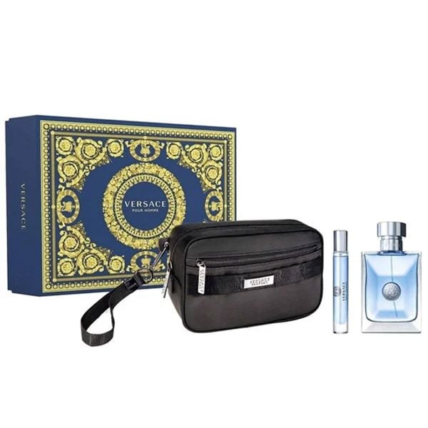  Gift Set Versace Pour Homme 3pcs ( EDT 100ml & EDT 10ml & Túi ) 