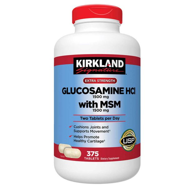 Glucosamine HCL 1500mg With MSM 1500mg 375 Tablets