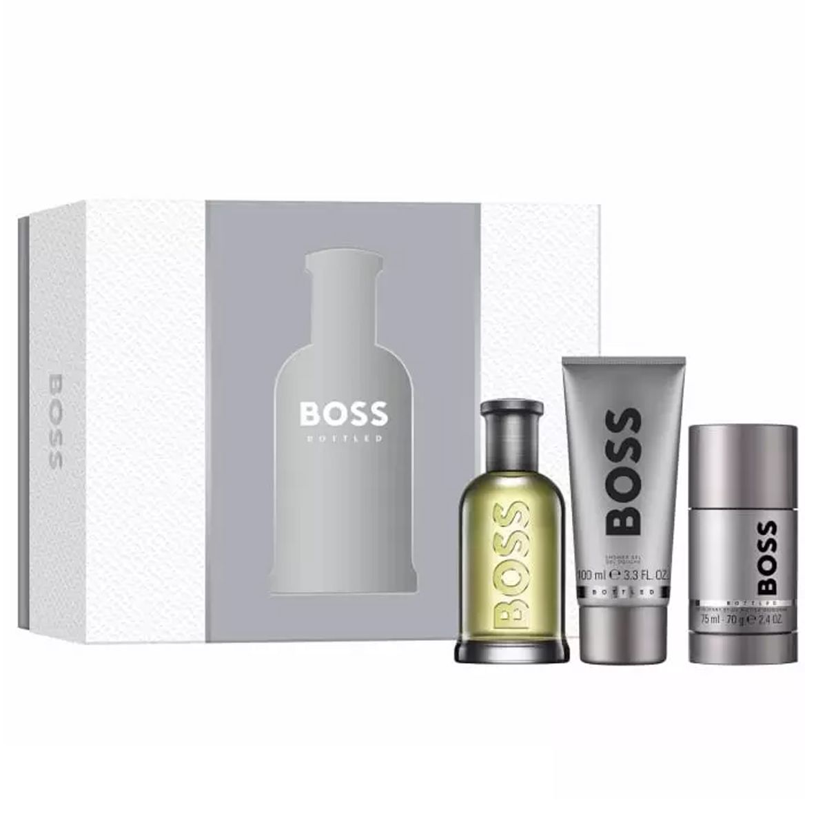  Gift set Hugo Boss Bottled Eau de Toilette 3pcs (EDT 100ml & Shower gel 100ml & Lăn khử mùi 75ml) 
