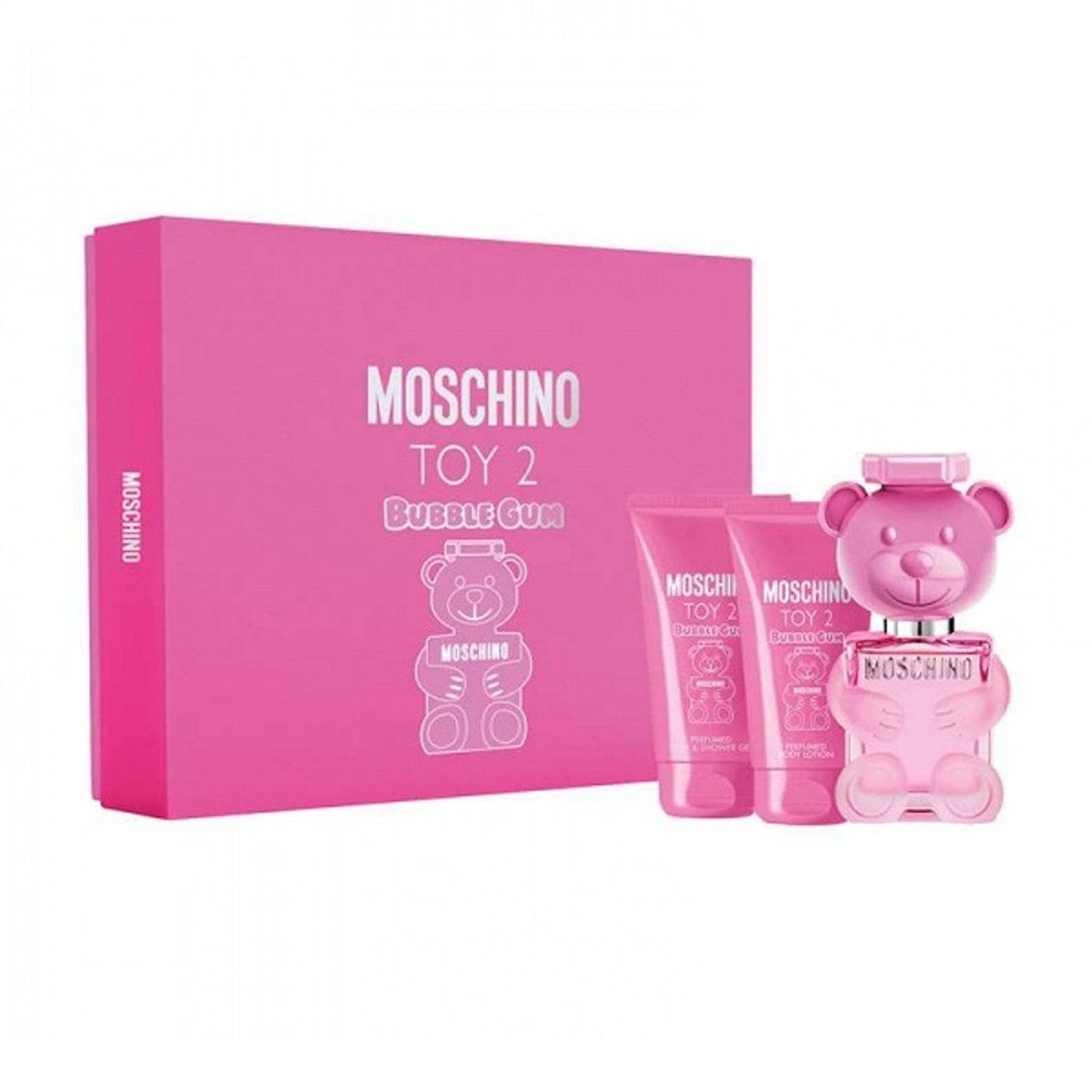  Gift Set Moschino Toy 2 Bubble Gum 3pcs ( EDT 50ml + Shower Gel 50ml + Body Lotion 50ml ) 