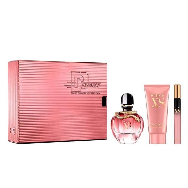  Gift Set Paco Rabanne Pure XS For Her 3pcs ( EDP 80ml & EDP 10ml & Body Lotion 100ml ) 