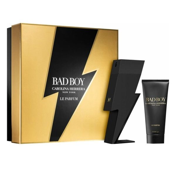 Gift Set Carolina Herrera Bad Boy Le Parfum 2pcs ( EDP 100ml & Shower gel 100ml )