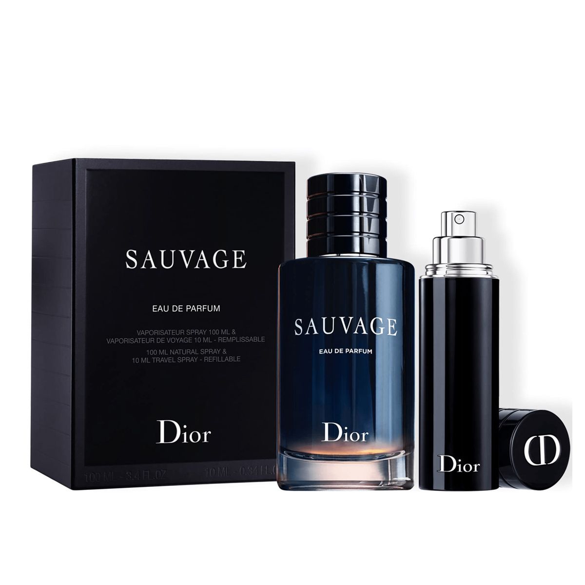 Giftset Nước Hoa Dior Sauvage Eau De Parfum 100ml  50ml 10ml