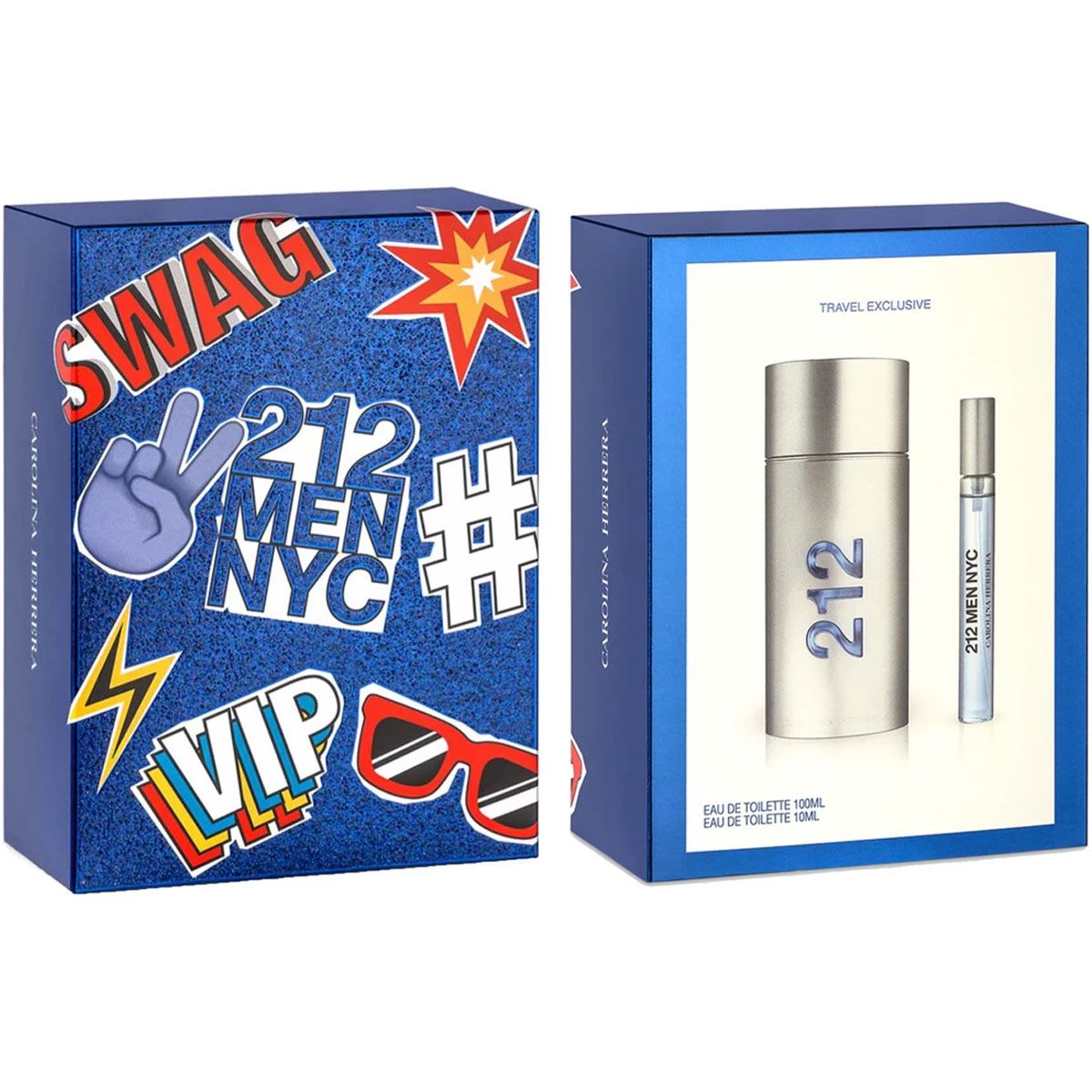 Gift Set Carolina Herrera 212 Men NYC 2pcs ( EDT 100ml & EDT 10ml ) – Nam  Perfume