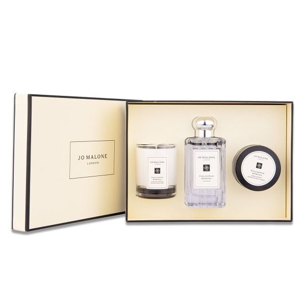 Gift Set Jo Malone London English Pear & Freesia Cologne 3pcs ( EDC 100ml & Body Lotion 50ml & Scented Candle )