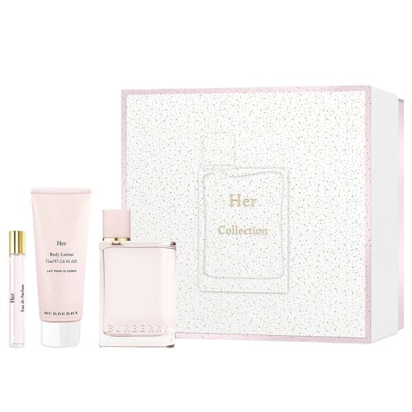  Gift Set Burberry Her Eau de Parfum 3pcs (EDP 100ml & Dưỡng da 75ml & EDP 7,5ml ) 