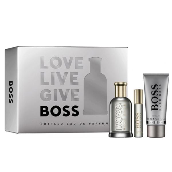 Gift set Hugo Boss Bottled Eau de Parfum 3pcs ( EDP 100ml + EDP 10ml + Shower Gel 100ml )