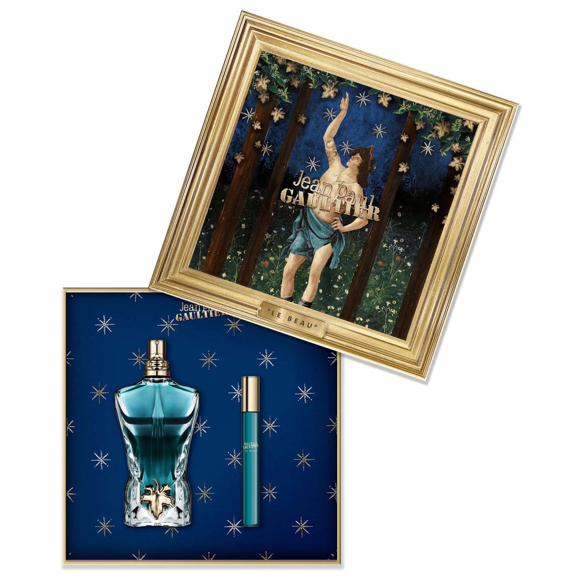  Gift Set Jean Paul Gaultier Le Beau For Men 2pcs ( EDT 125ml & EDT 10ml ) 