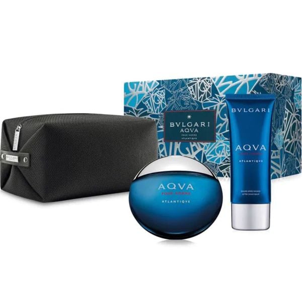  Gift Set Bvlgari Aqva Atlantique 3pcs ( EDT 100ml & After Shave 100ml & Túi ) 