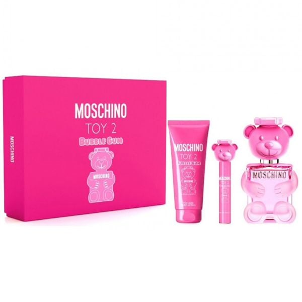 Gift Set Moschino Toy 2 Bubble Gum 3pcs ( EDT 100ml + EDT 10ml + Body Lotion 100ml )