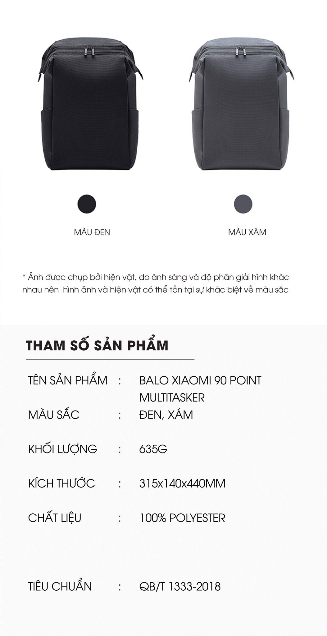  Balo Unisex Xiaomi 90 Point Multitasker 