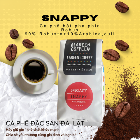 Snappy 250g - Cà phê rang xay bột.