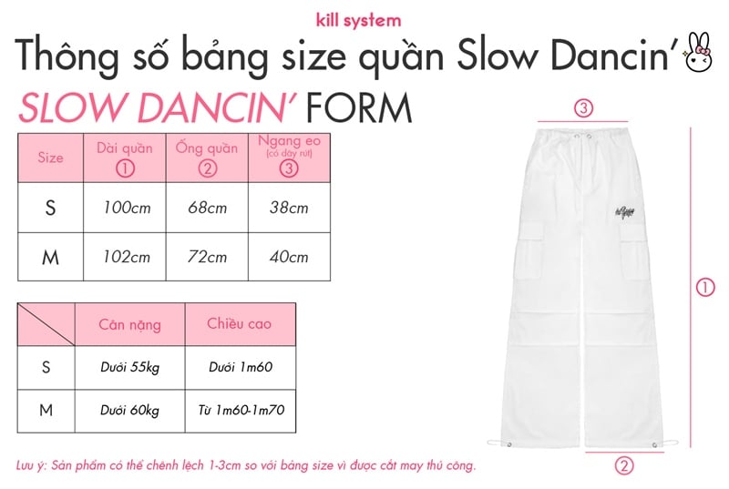  Quần túi hộp ống rộng Slow Dancin' Cargo Pants Kill System 