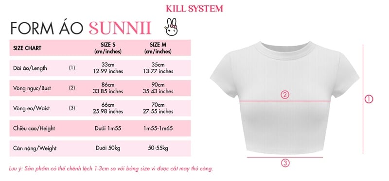  Áo croptop mỏng trơn ôm body chất tăm cotton SUNNII - KILLSYSTEM 