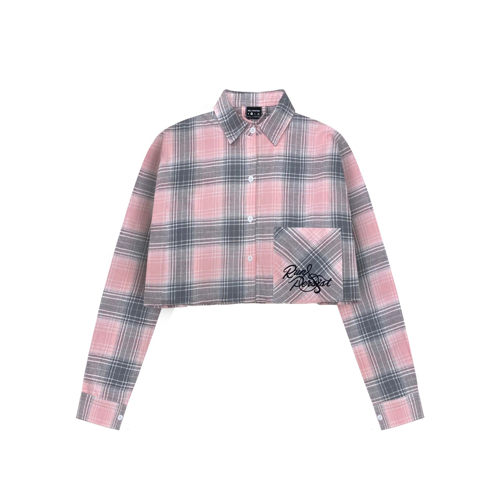  Áo sơ mi croptop flannel Kumi Kumi Kill System 