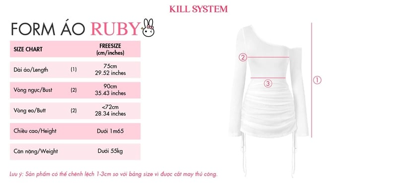  Áo xuyên thấu tay dài dây rút RUBY - KILLSYSTEM 