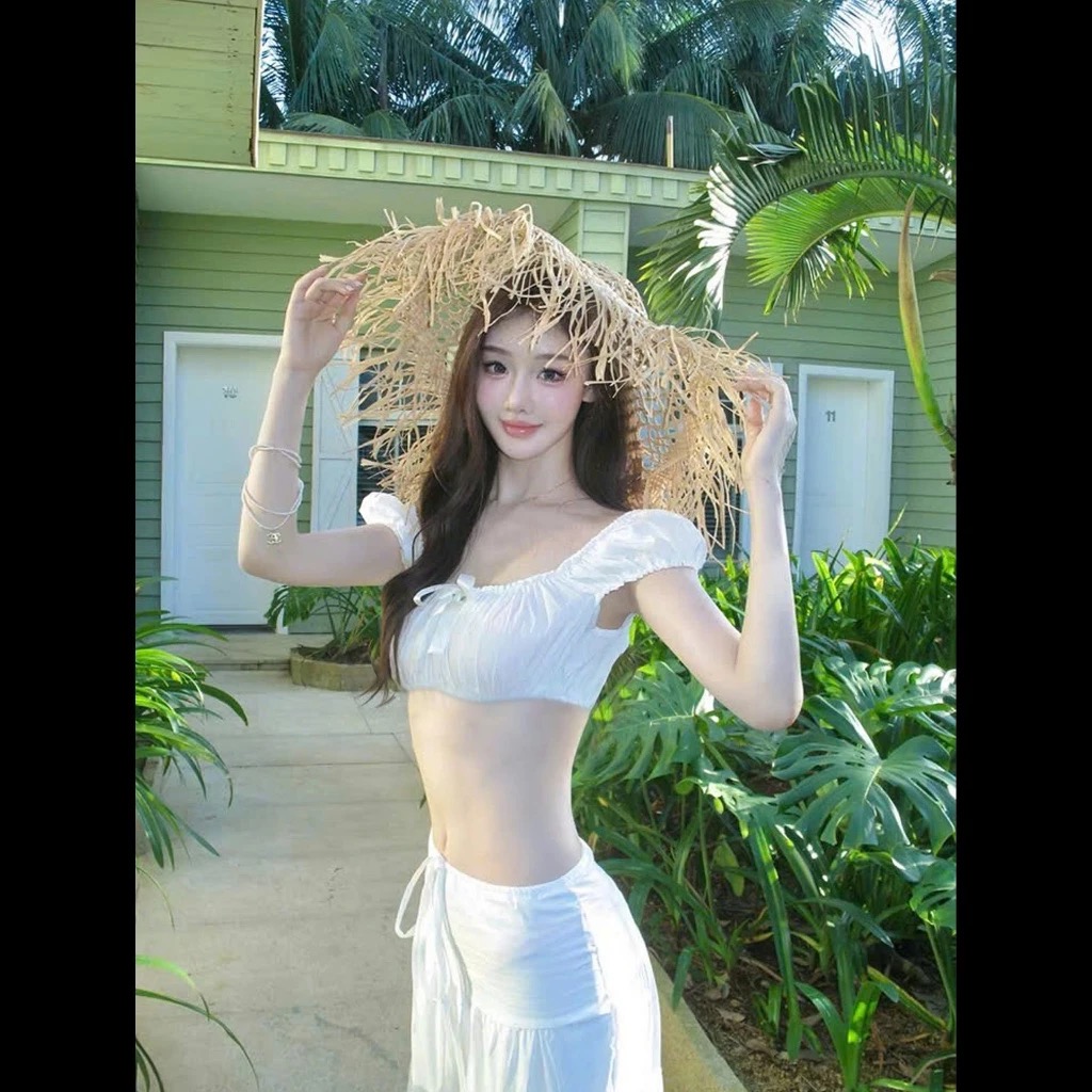  Áo crotop cổ tròn tay phồng TINI - KILL SYSTEM 