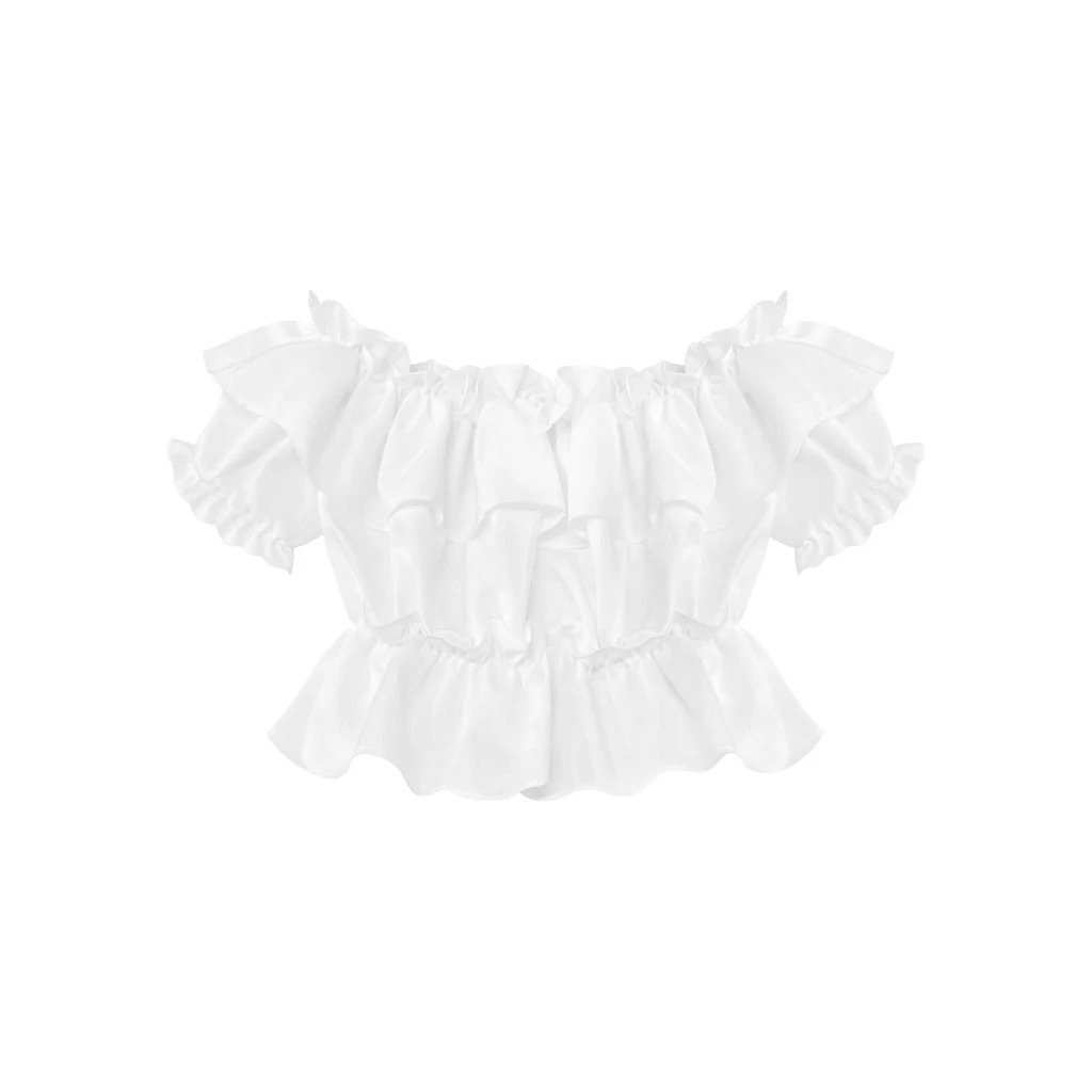  Áo croptop kiểu trễ vai bèo tầng NANA 