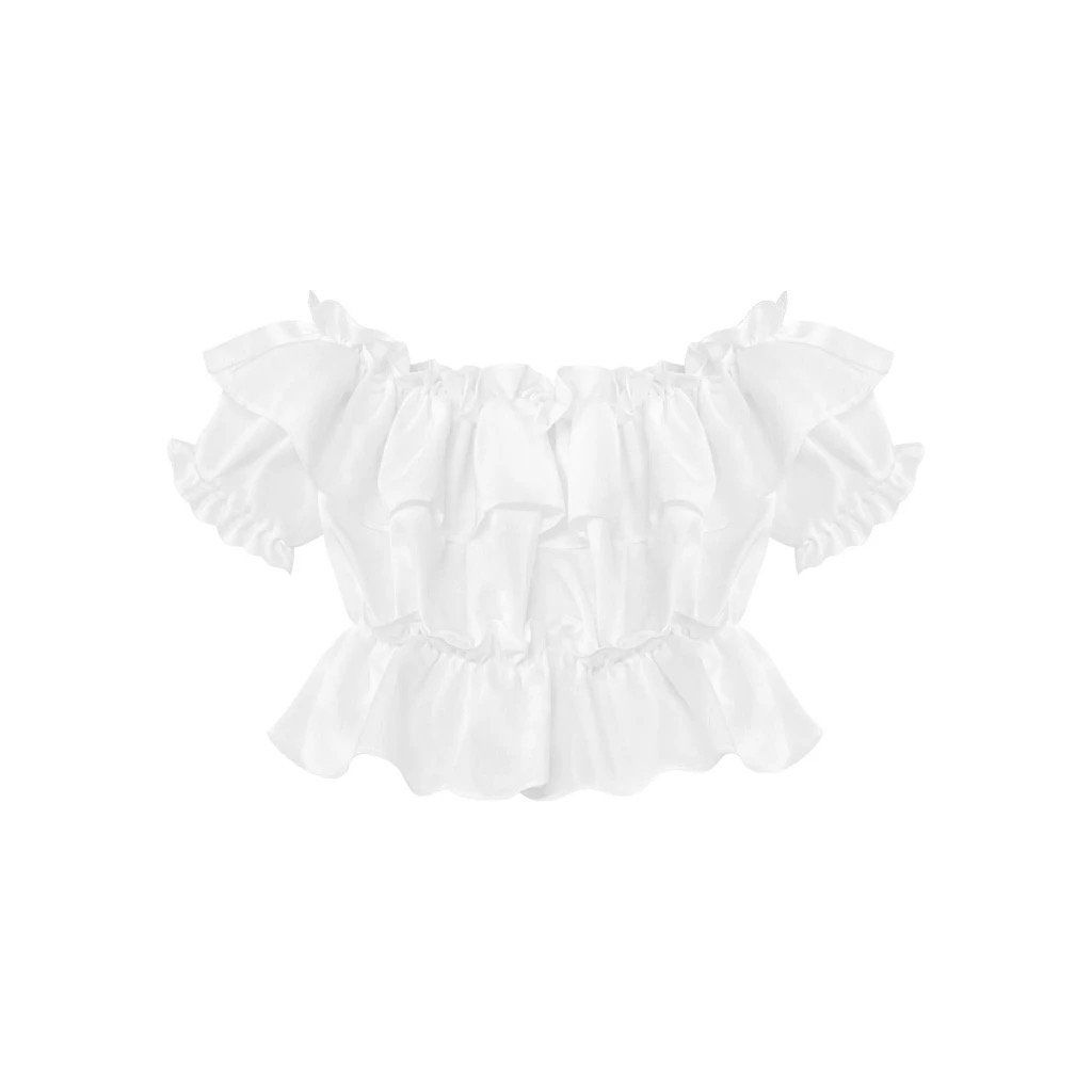  Áo croptop kiểu trễ vai bèo tầng NANA 