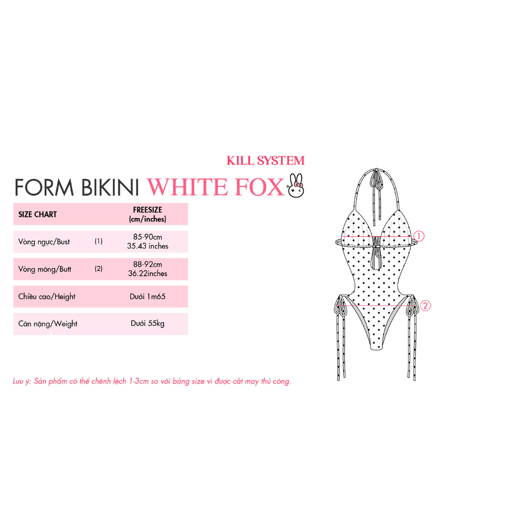  Bikini hoạ tiết chấm bi WHITE FOX - KILLSYSTEM 