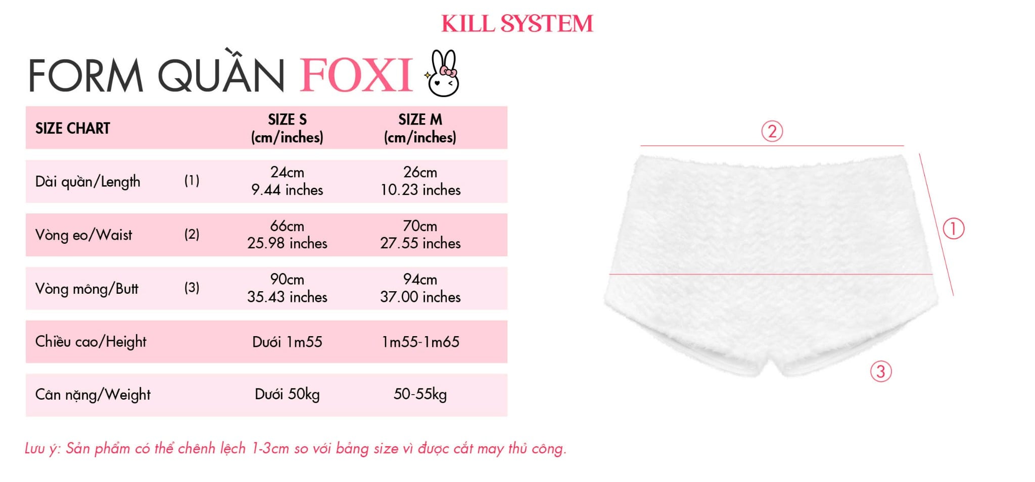  Quần short nữ FOXI lông cáo mềm mịn 