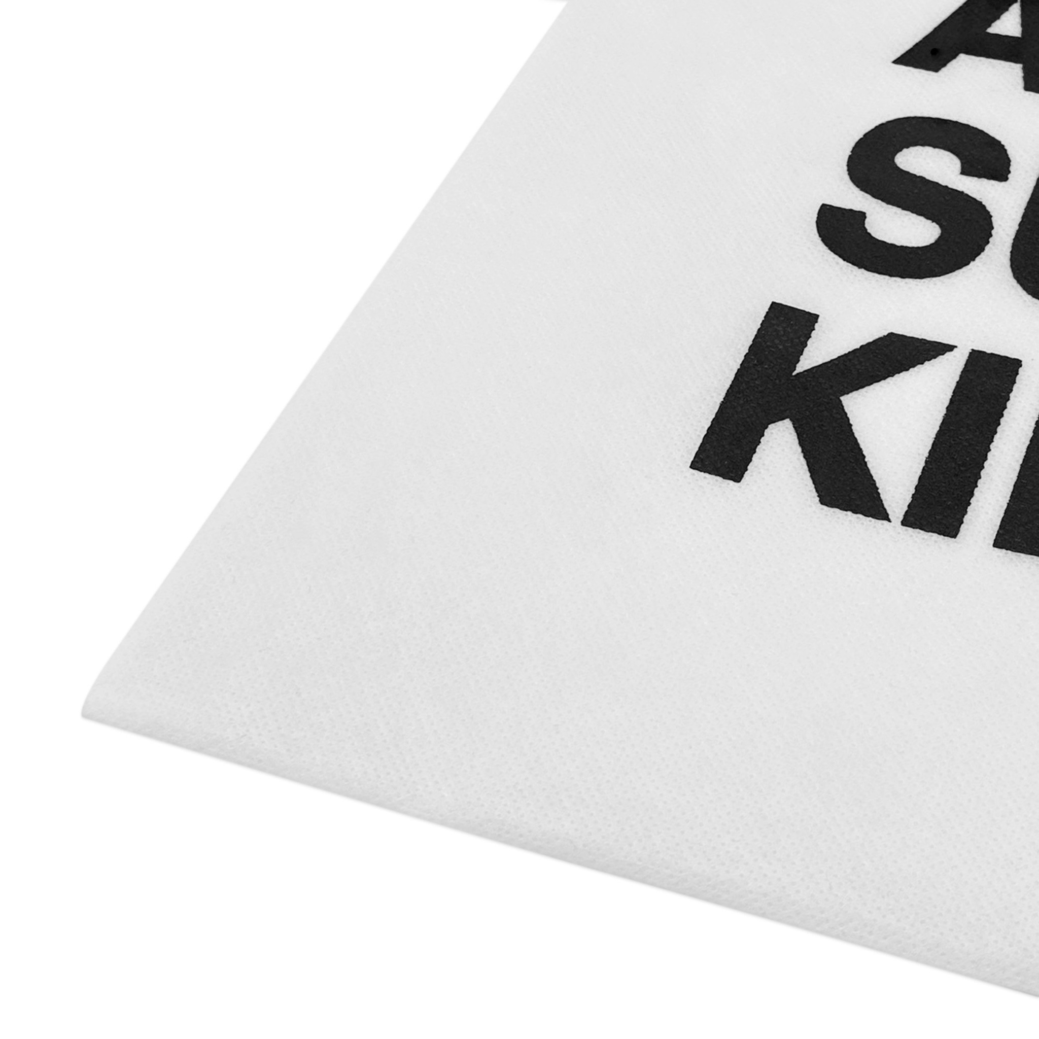  Túi vải không dệt Killsystem chữ in màu trắng quai đen 