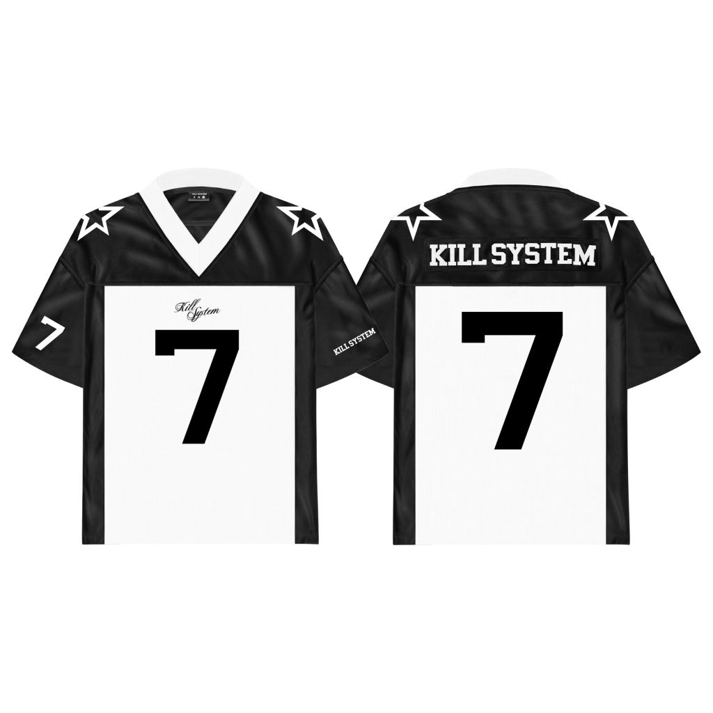  Áo jersey oversize Kill System Đen 7 cho nam và nữ 