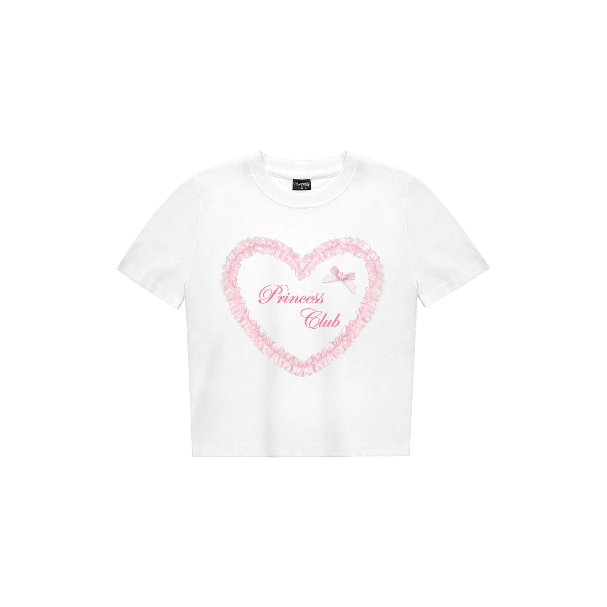  Áo thun baby tee trái tim phối ren Killsystem chất thun co giãn l Princess club 