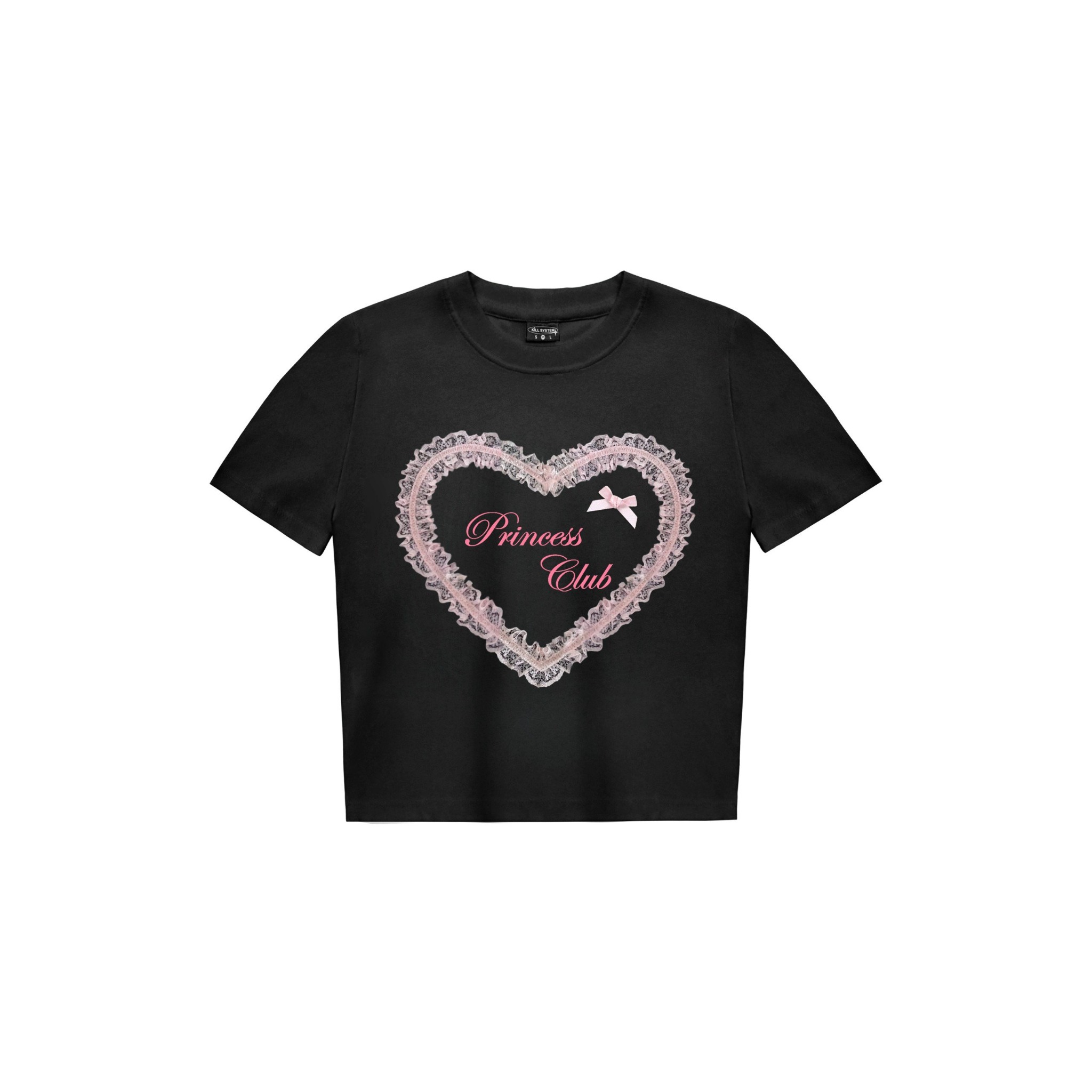  Áo thun baby tee trái tim phối ren Killsystem chất thun co giãn l Princess club 