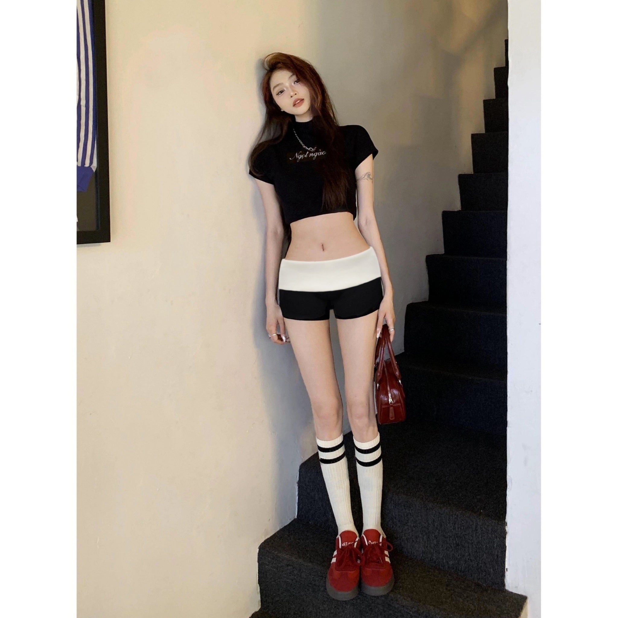  Quần Short len tăm nữ ngắn form ôm Killsystem Mie 