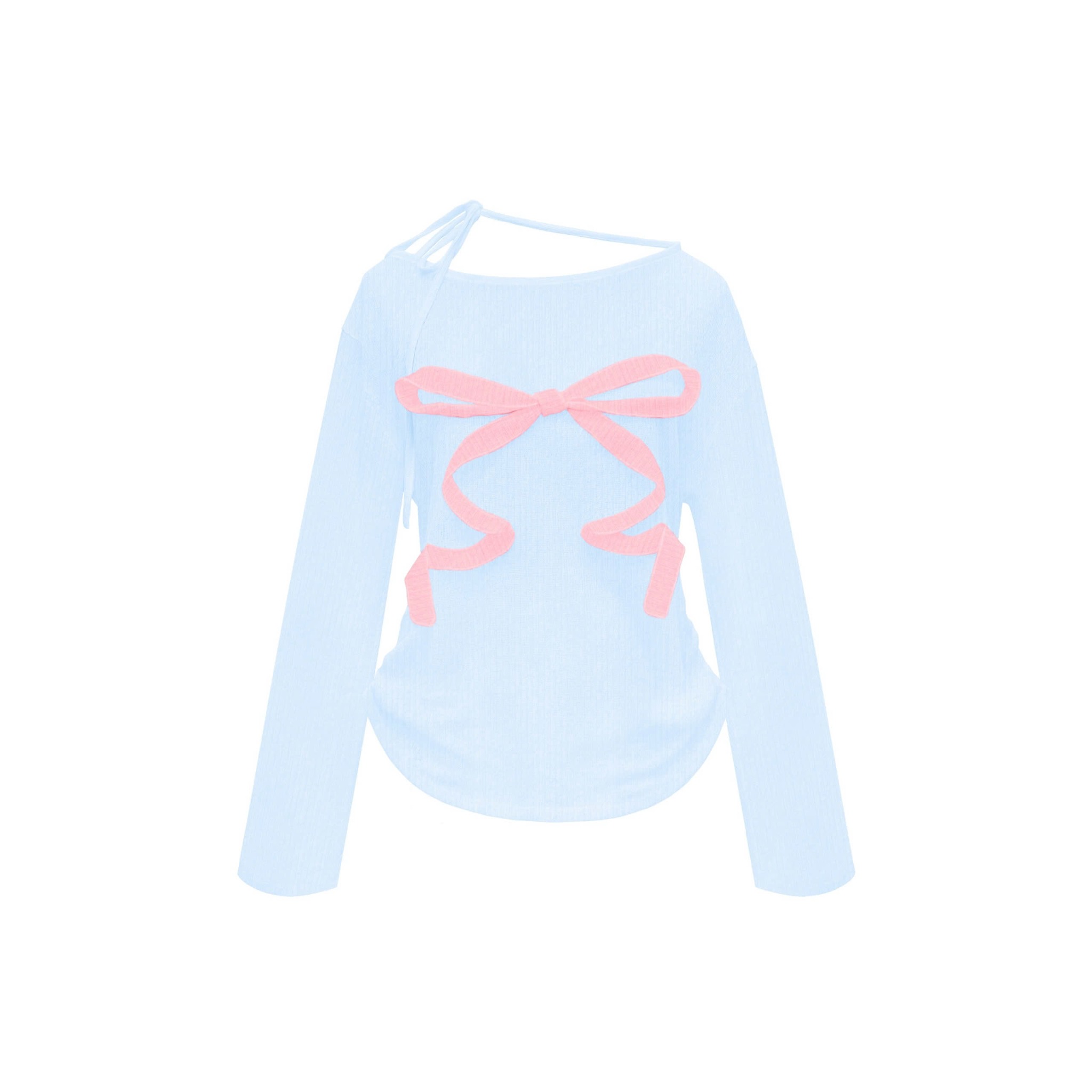  Áo dệt kim tay dài Nơ xuyên thấu Joyce 