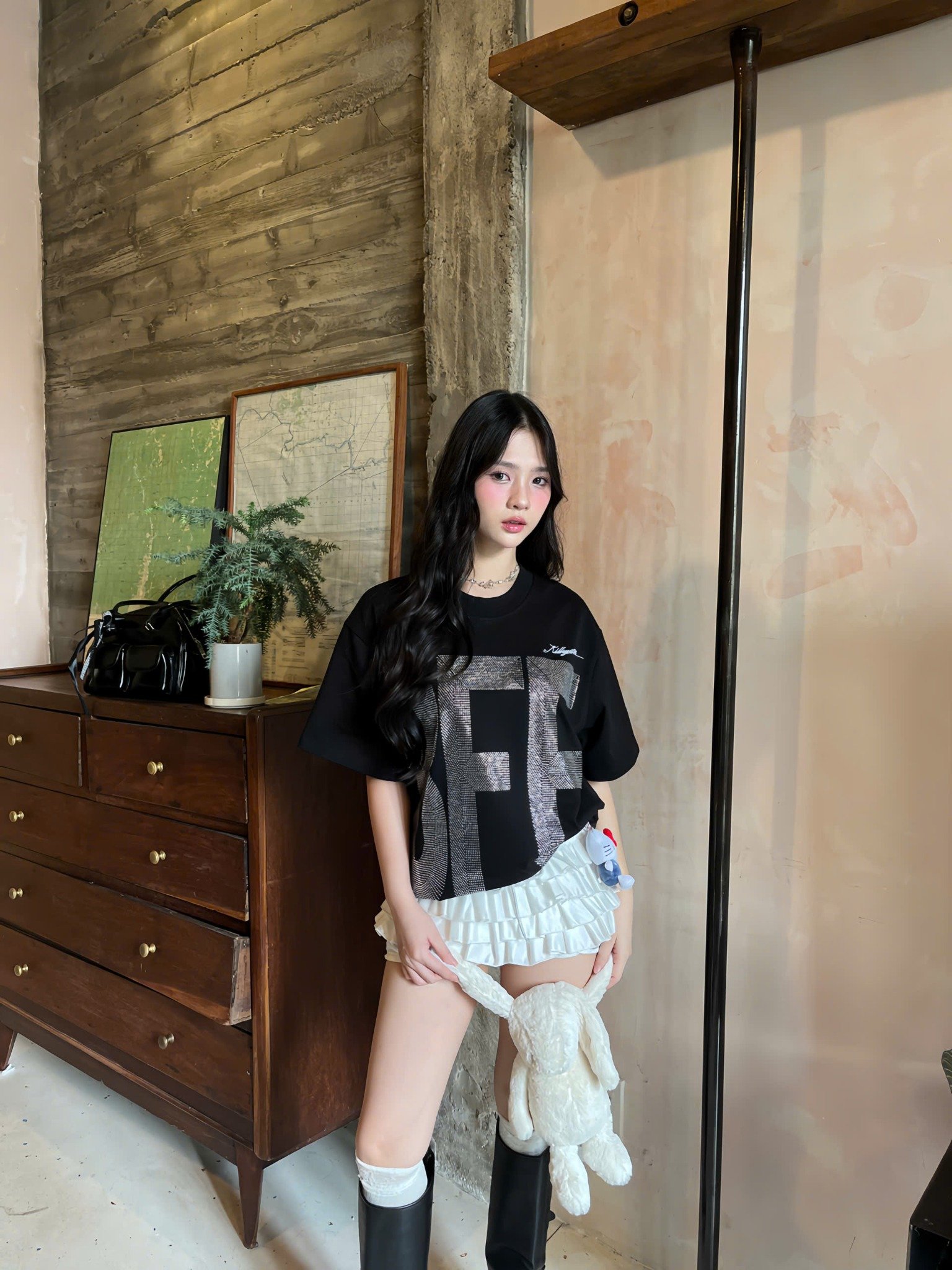  Quần váy caro xếp tầng Sycamore Kill System 