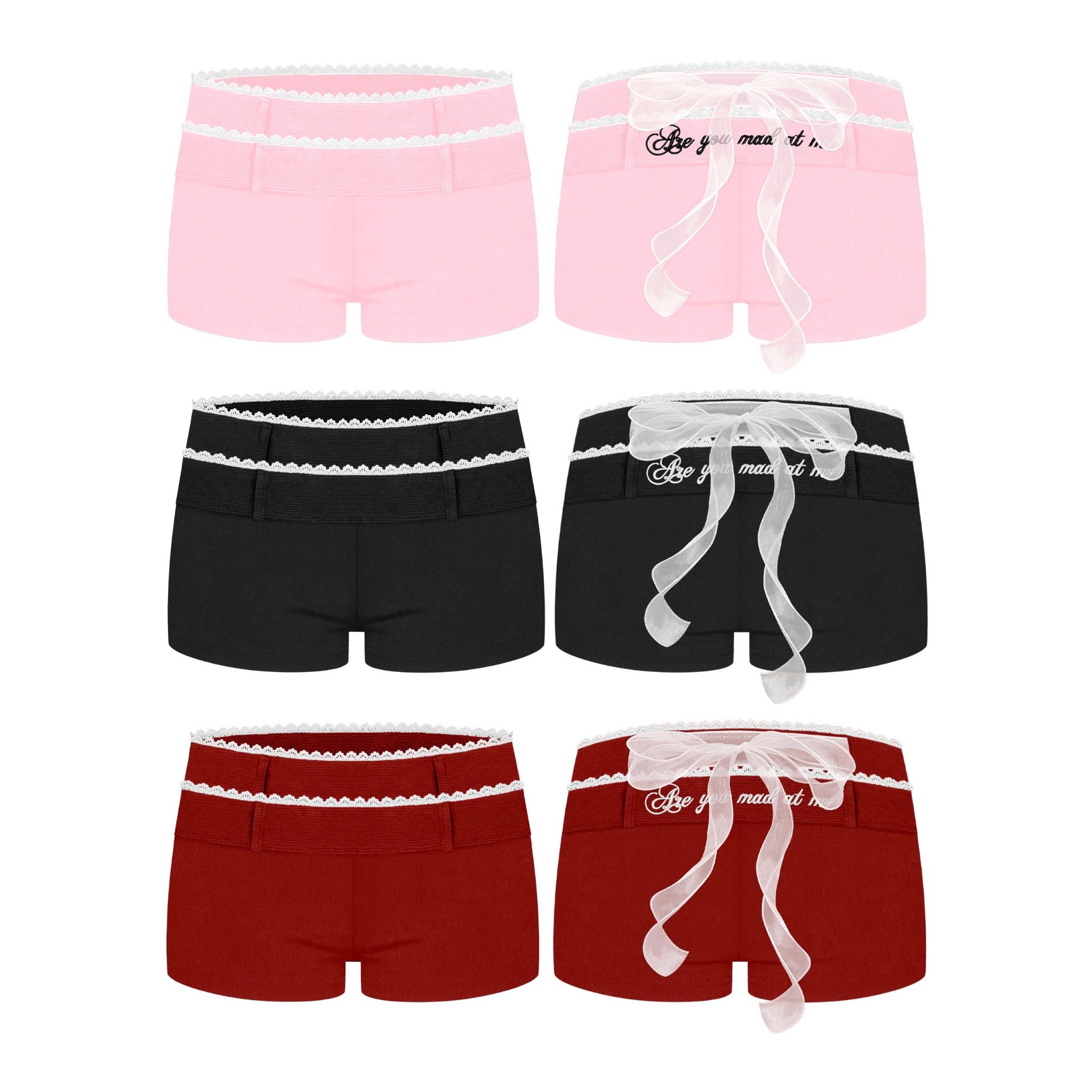 Quần Short cạp thấp Meovv kèm ruy băng nơ 