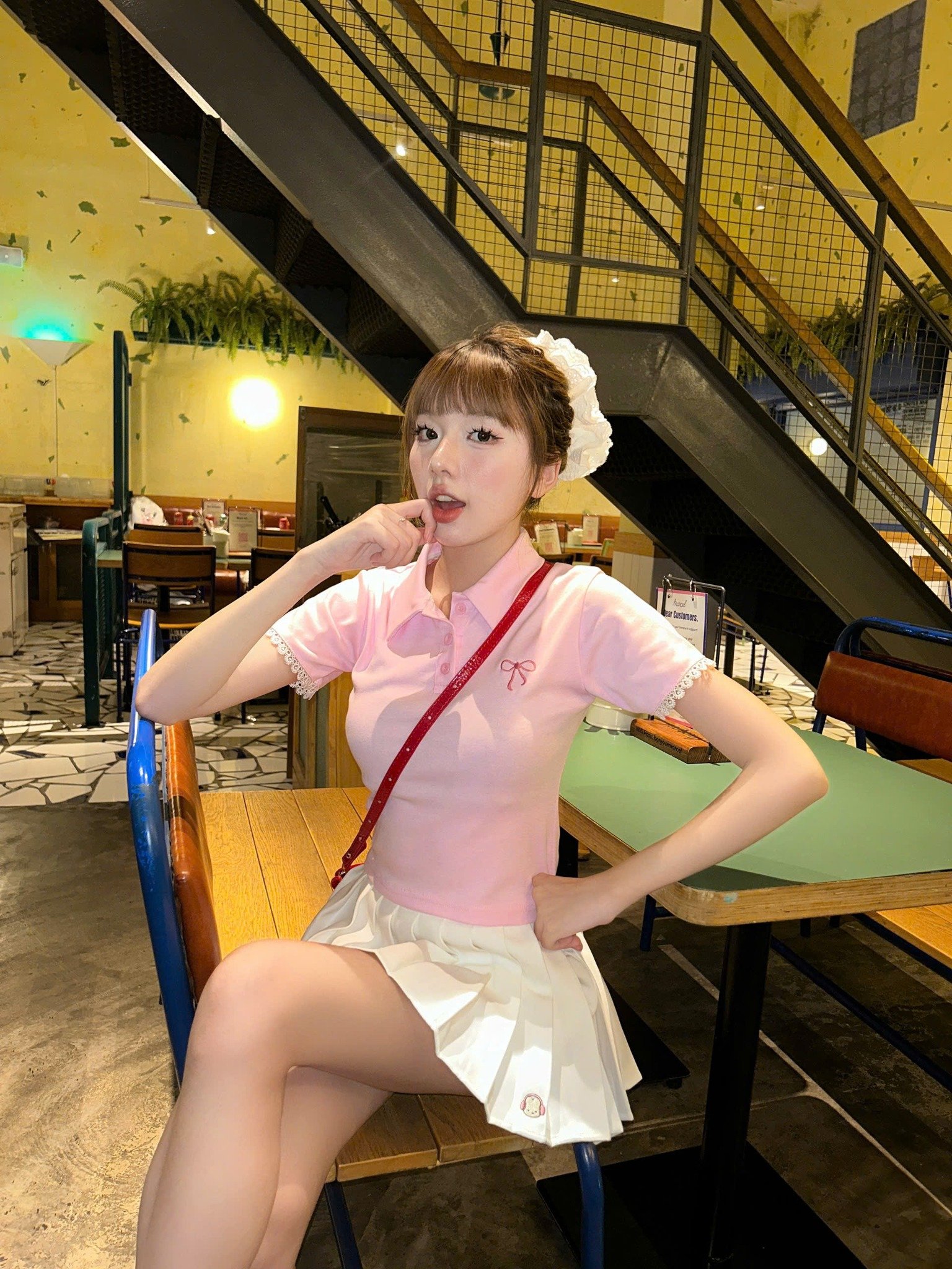  Áo thun Polo Milk Love thêu hình nơ - Killsystem 