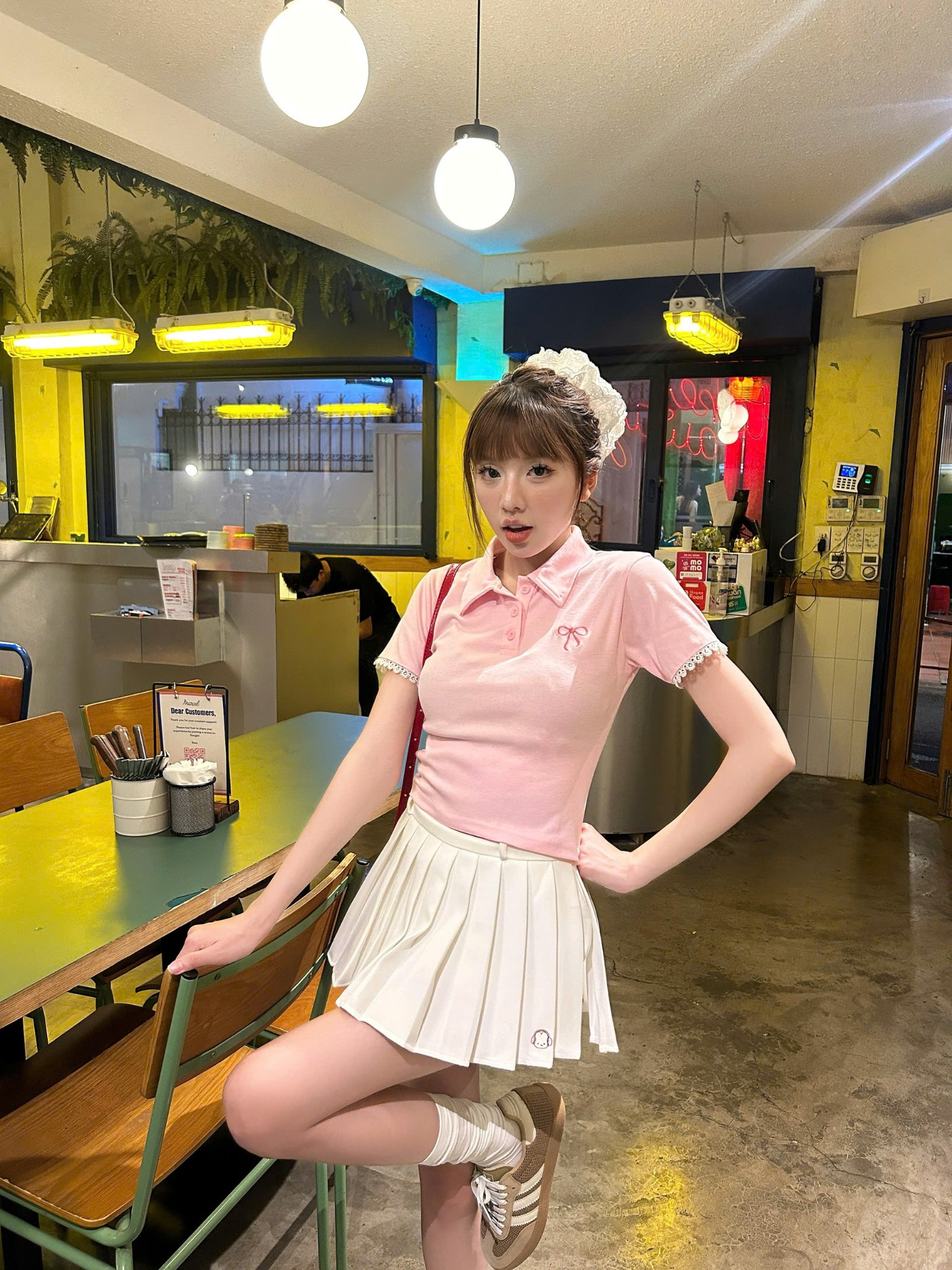  Áo thun Polo Milk Love thêu hình nơ - Killsystem 