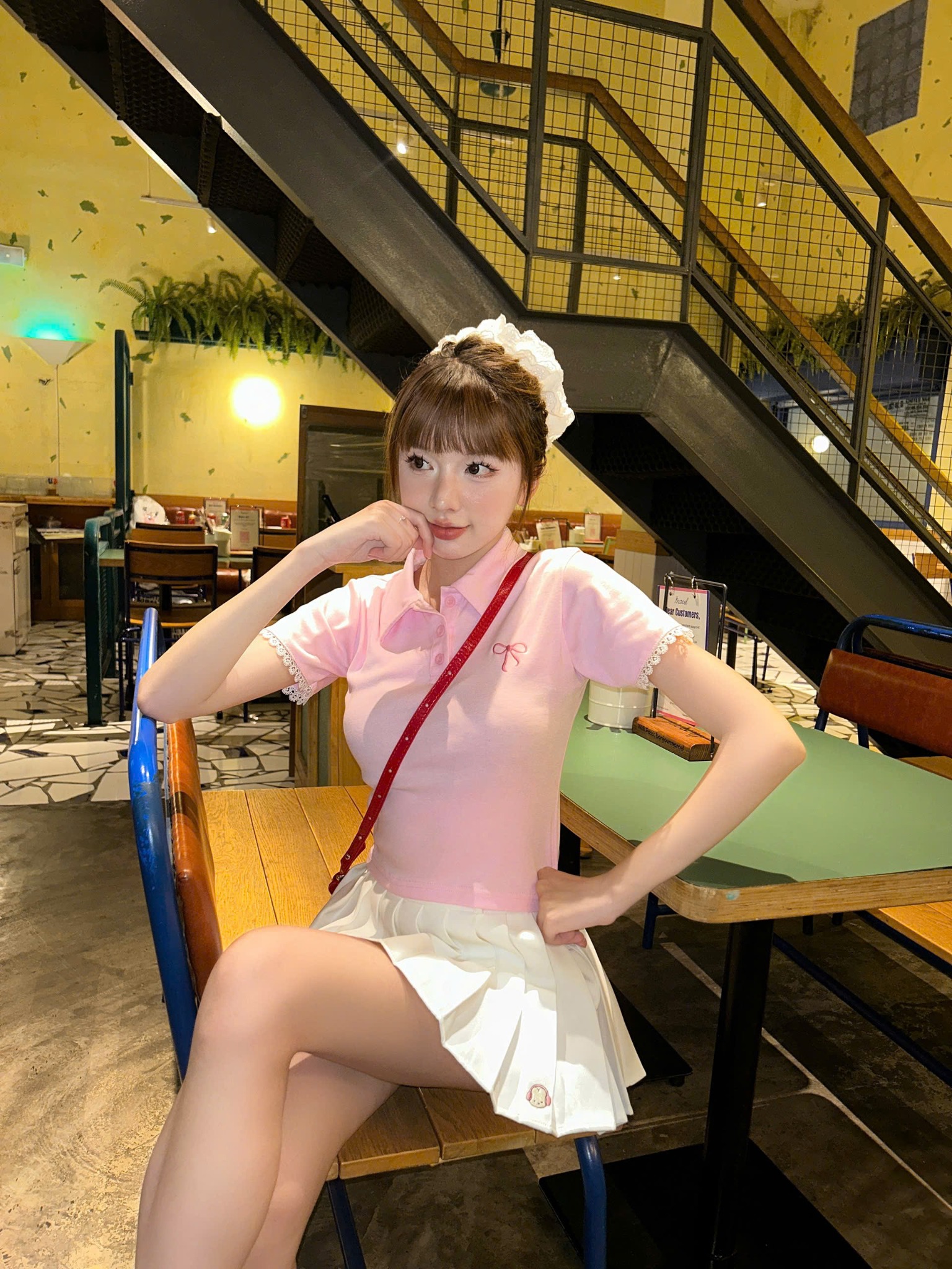  Áo thun Polo Milk Love thêu hình nơ - Killsystem 
