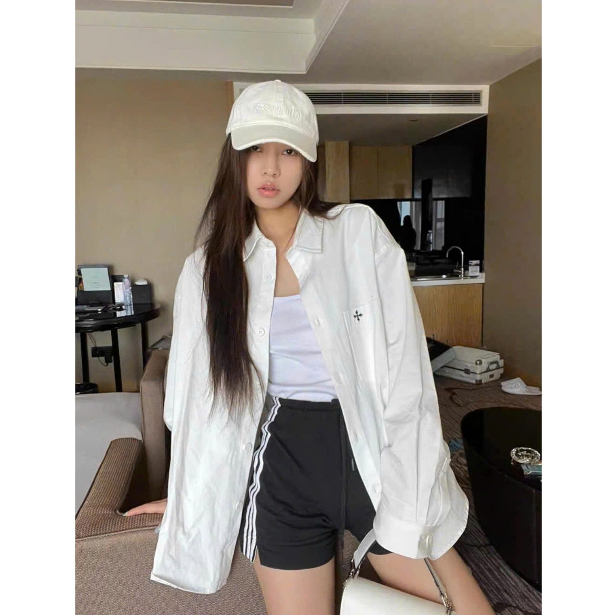  Áo sơ mi tay dài Snowy thêu logo KILL SYSTEM 