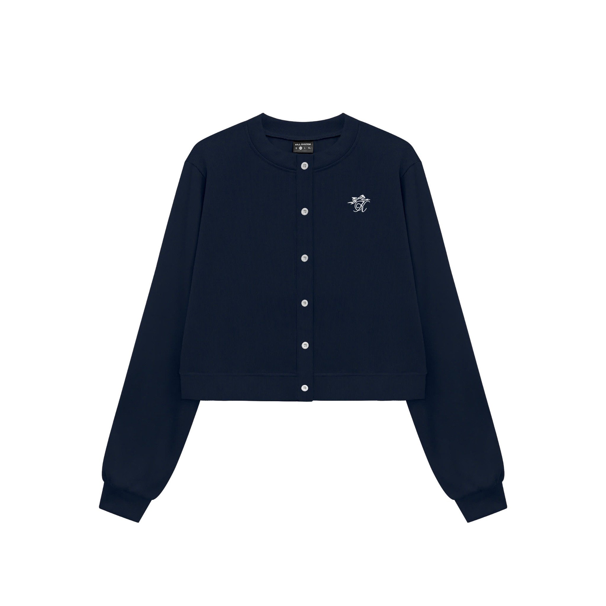  Áo cardigan tay dài vải thun gân Yanggg 