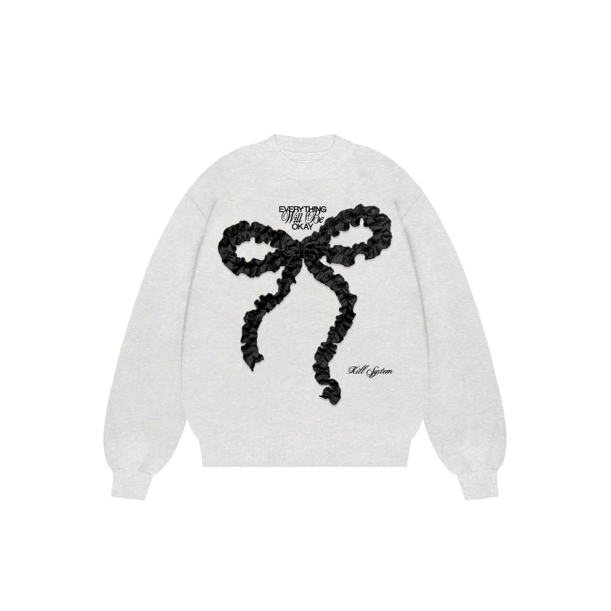  Áo nỉ sweater Nơ OKELA hình nơ nổi may 