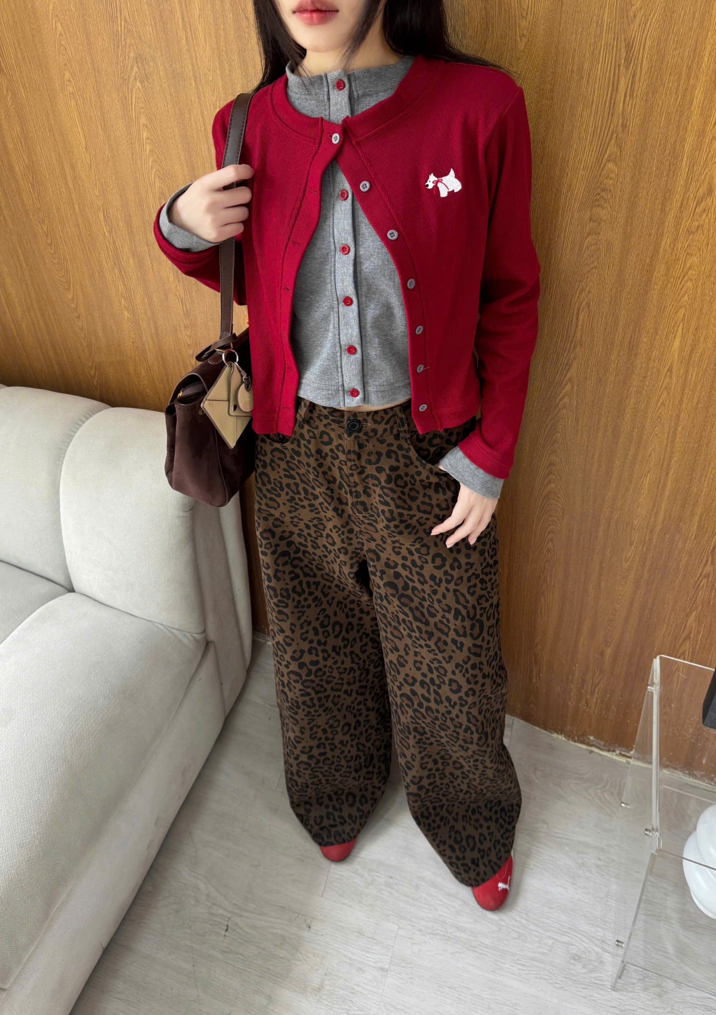  Áo cardigan Westie phối layer Kill System 