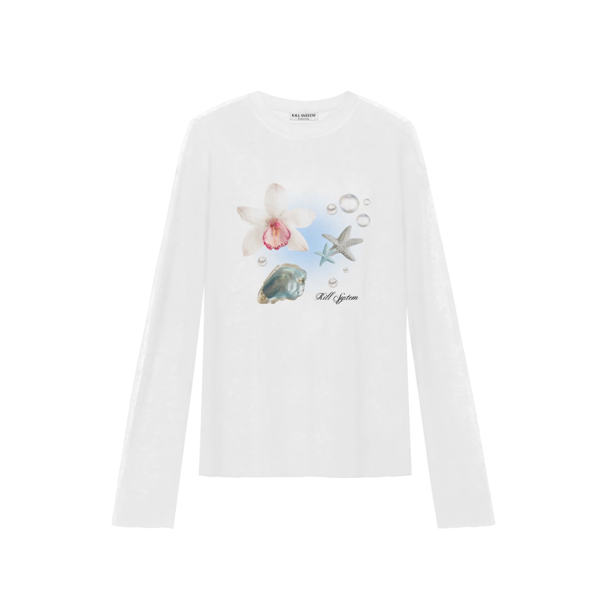  Áo thun nữ mỏng nhẹ xuyên thấu tay dài EUNBEE - KILL SYSTEM 