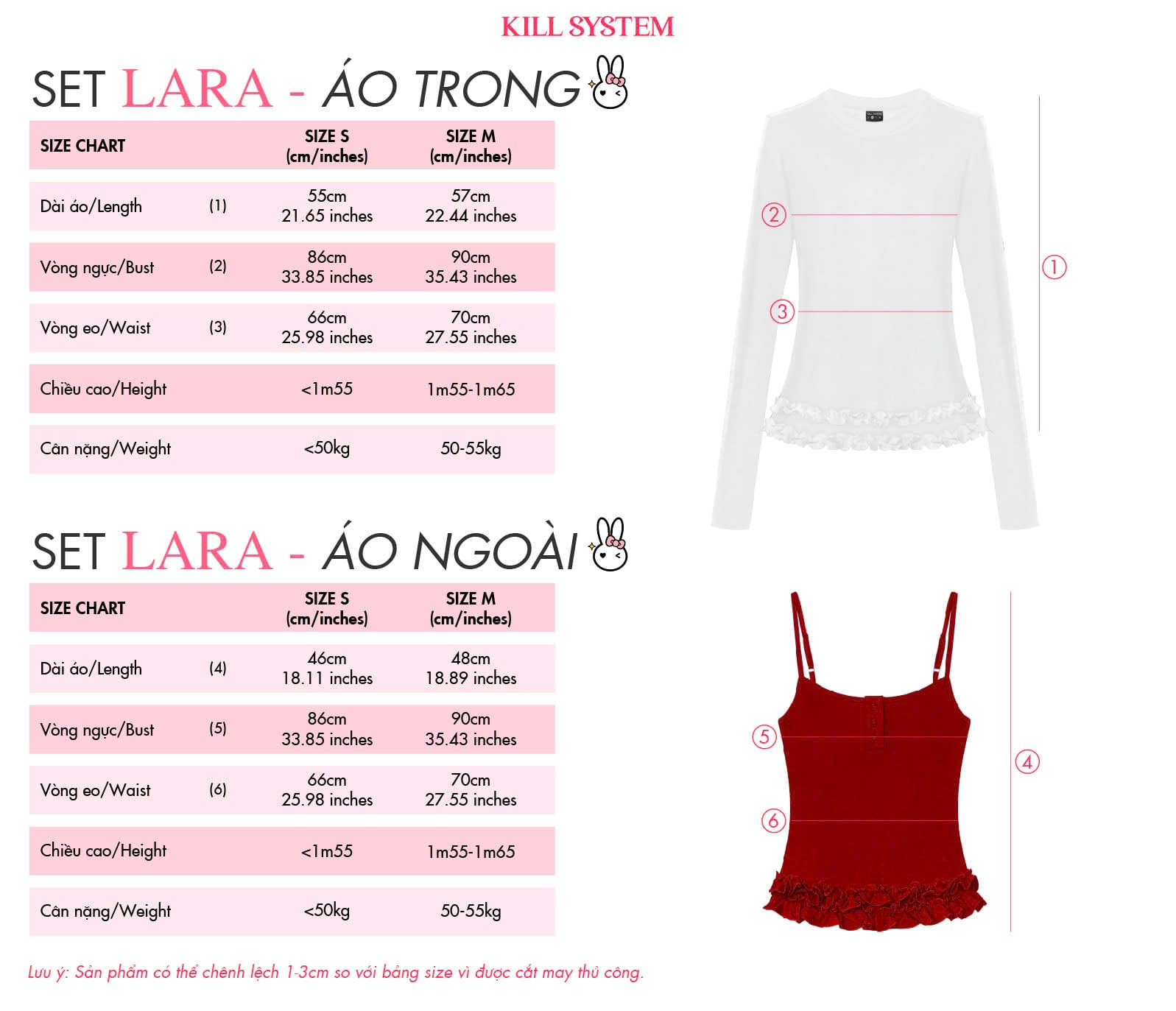  Áo hai dây layer bèo LARA - KILL SYSTEM 