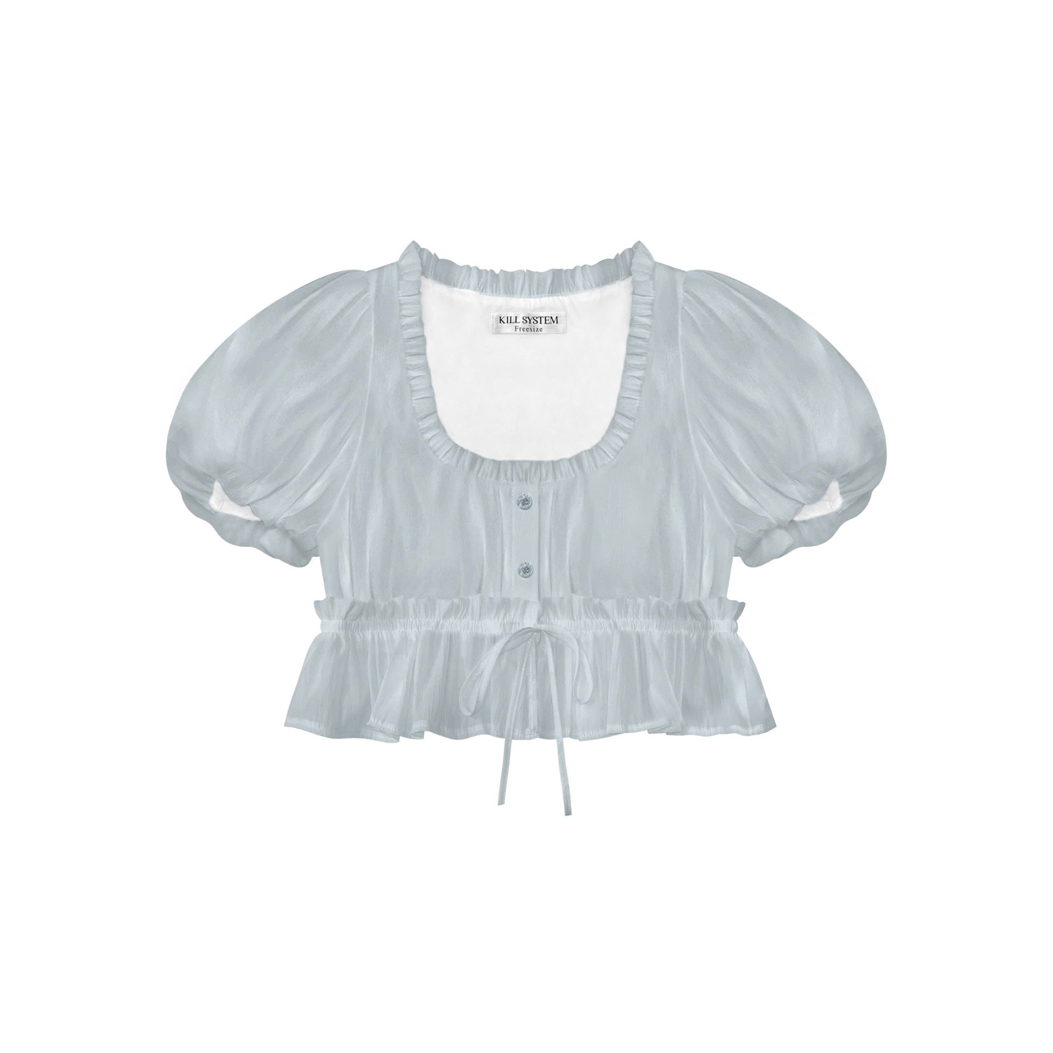  Áo babydoll 2 tầng layer bèo bo chun eo HYOMIN 