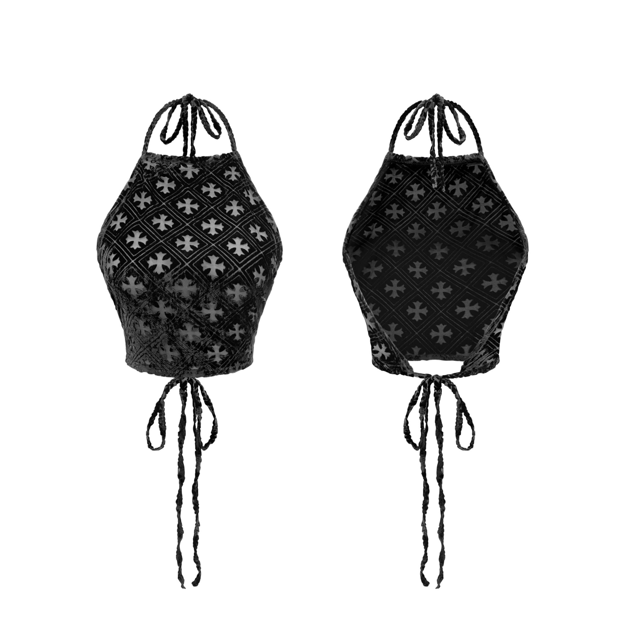  Áo yếm hở lưng CHUNGHA họa tiết xuyên thấu KILLSYSTEM 