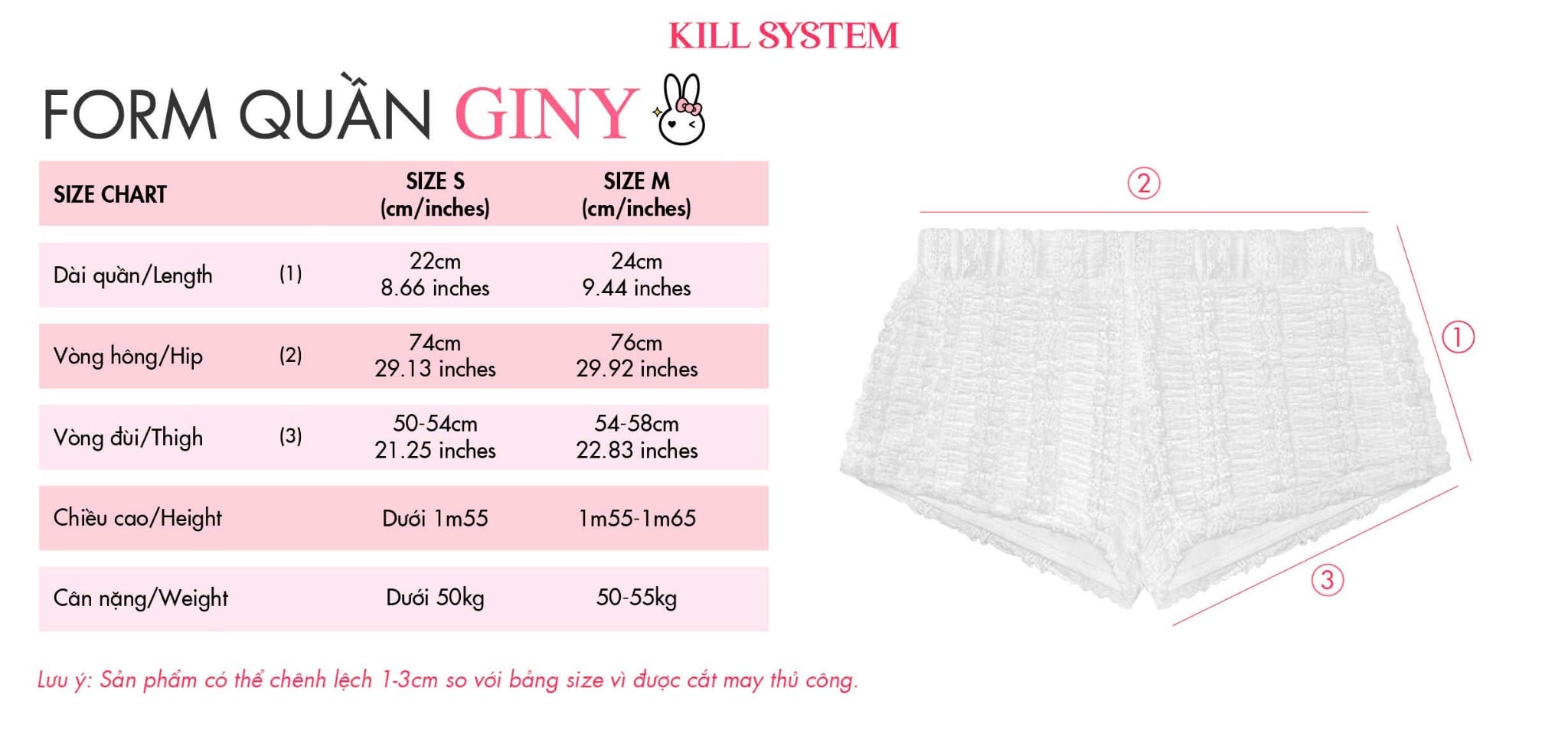  Quần short phối ren cạp thấp tôn dáng GINY - KILLSYSTEM 