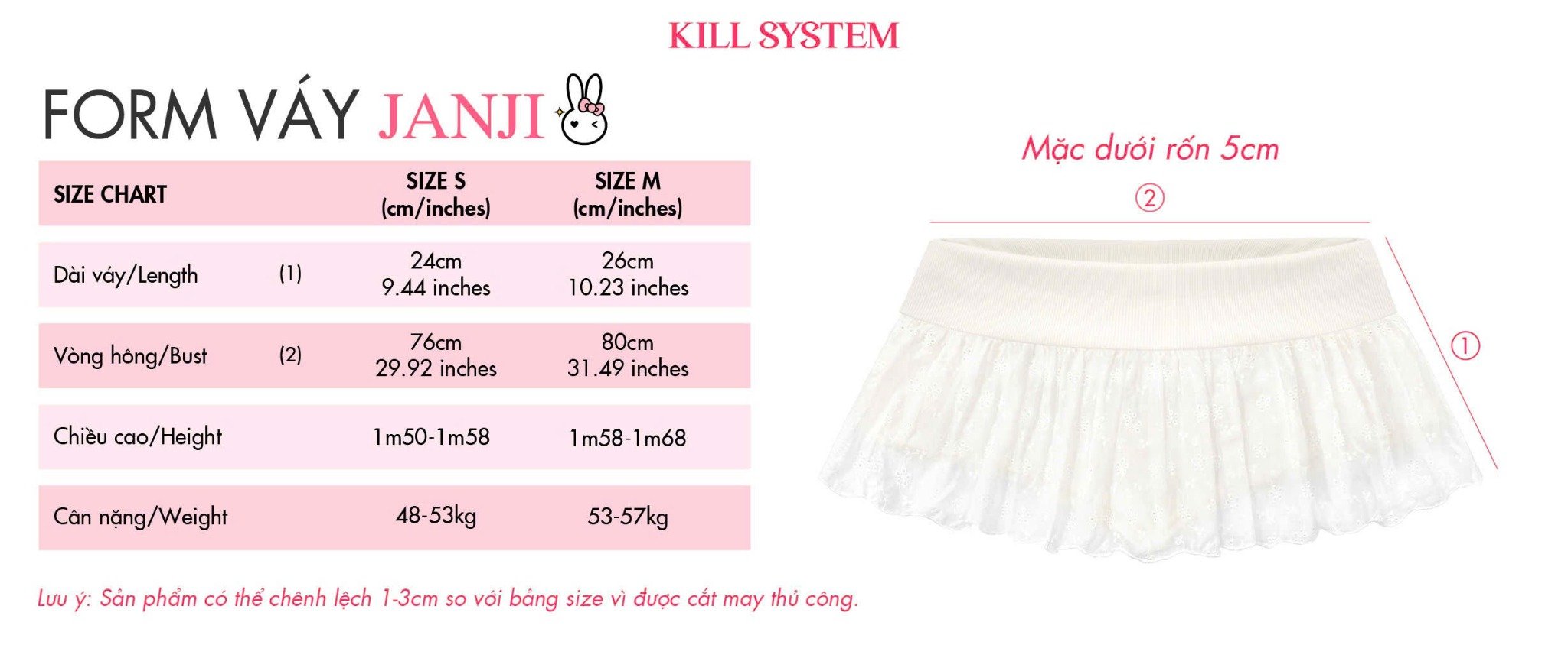  Chân váy dáng ngắn xoè phối ren JANJI - KILLSYSTEM 