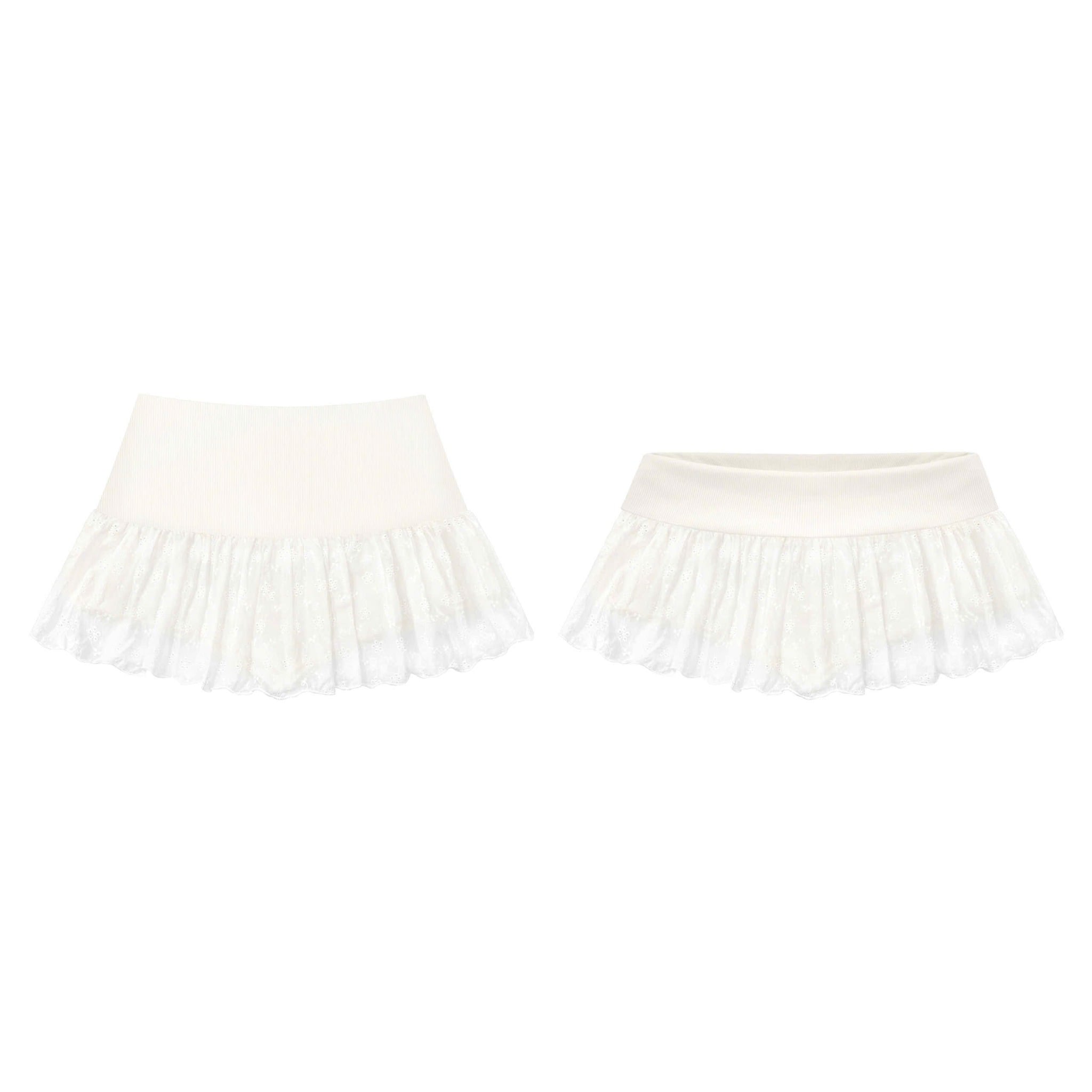  Chân váy dáng ngắn xoè phối ren JANJI - KILLSYSTEM 