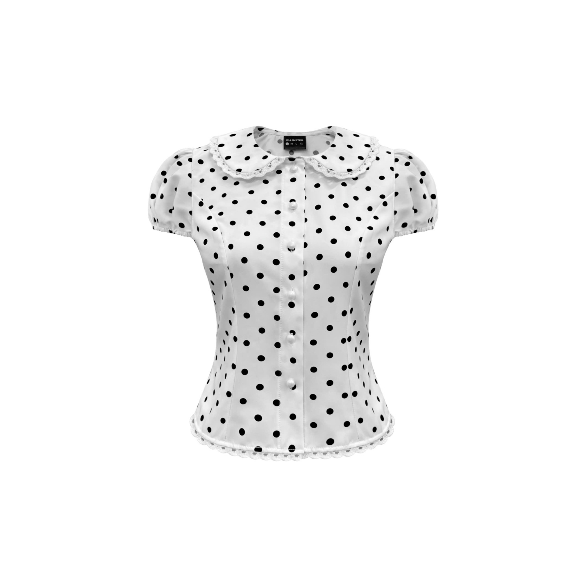  Áo sơ mi ngắn chấm bi tay phồng POLKA - KILL SYSTEM 