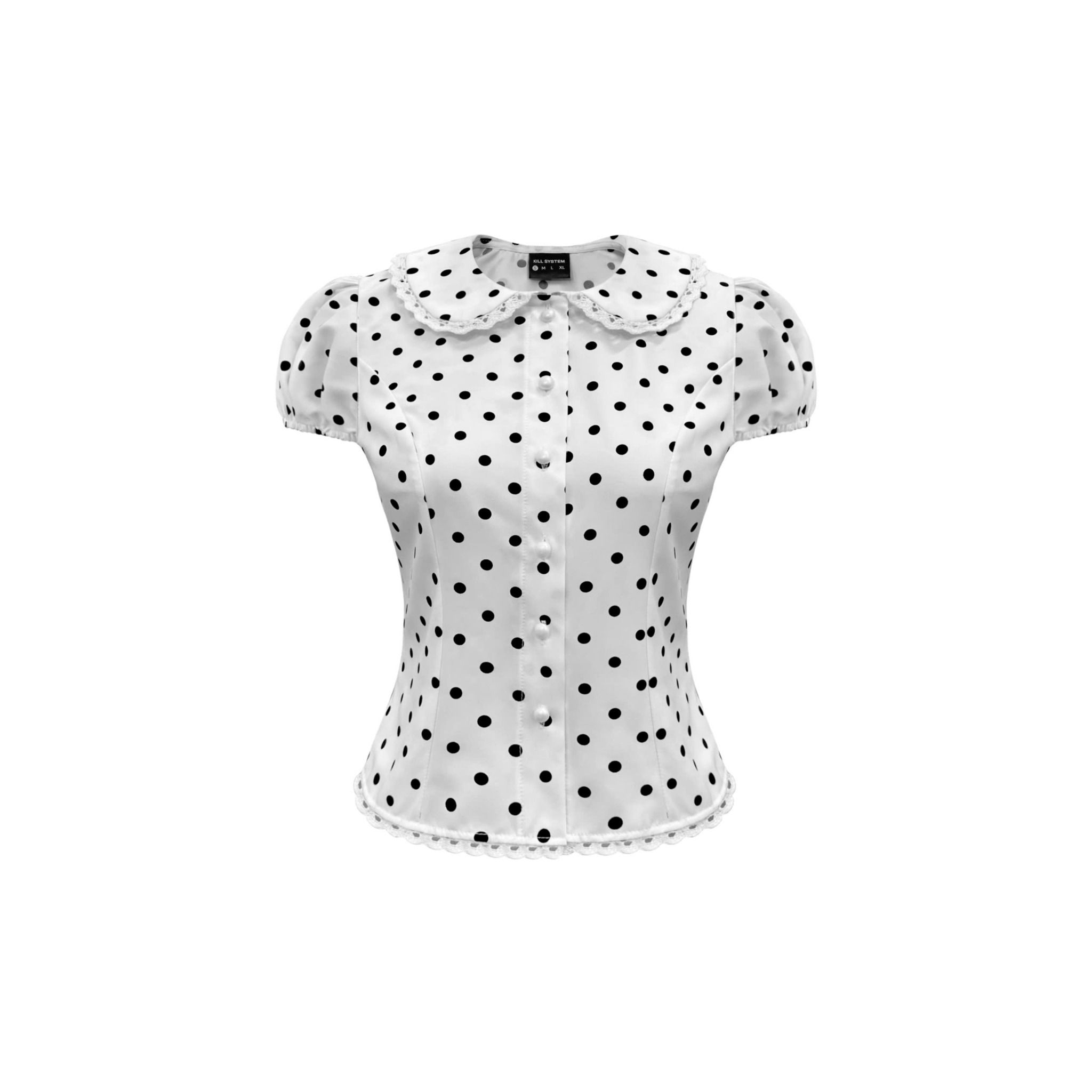  Áo sơ mi ngắn chấm bi tay phồng POLKA - KILL SYSTEM 